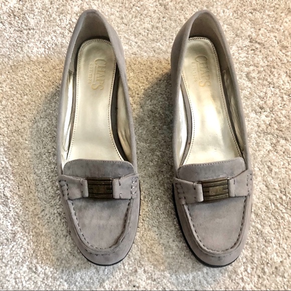 Anne Klein Gray Suede Loafers - Picture 5 of 13
